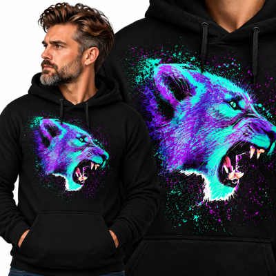 BLUZA Z KAPTUREM ZWIERZĘTA  LEW 2